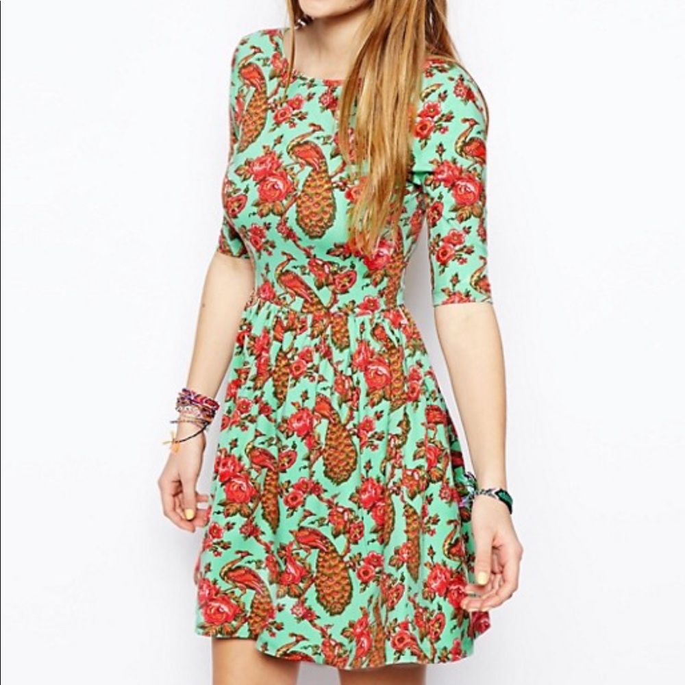 ASOS Peacock Dress NWOT